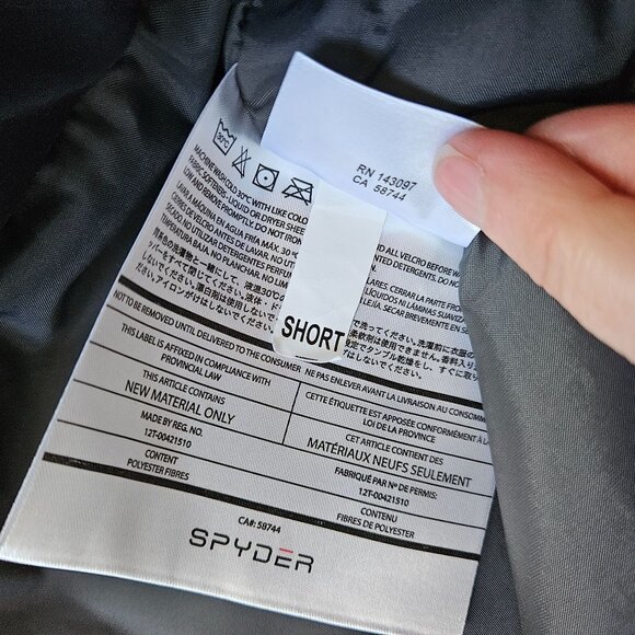 Spyder Snow Pants Mens XXXLarge Short Black Troublemaker Thinsulate Ski Snowboar - Picture 12 of 13